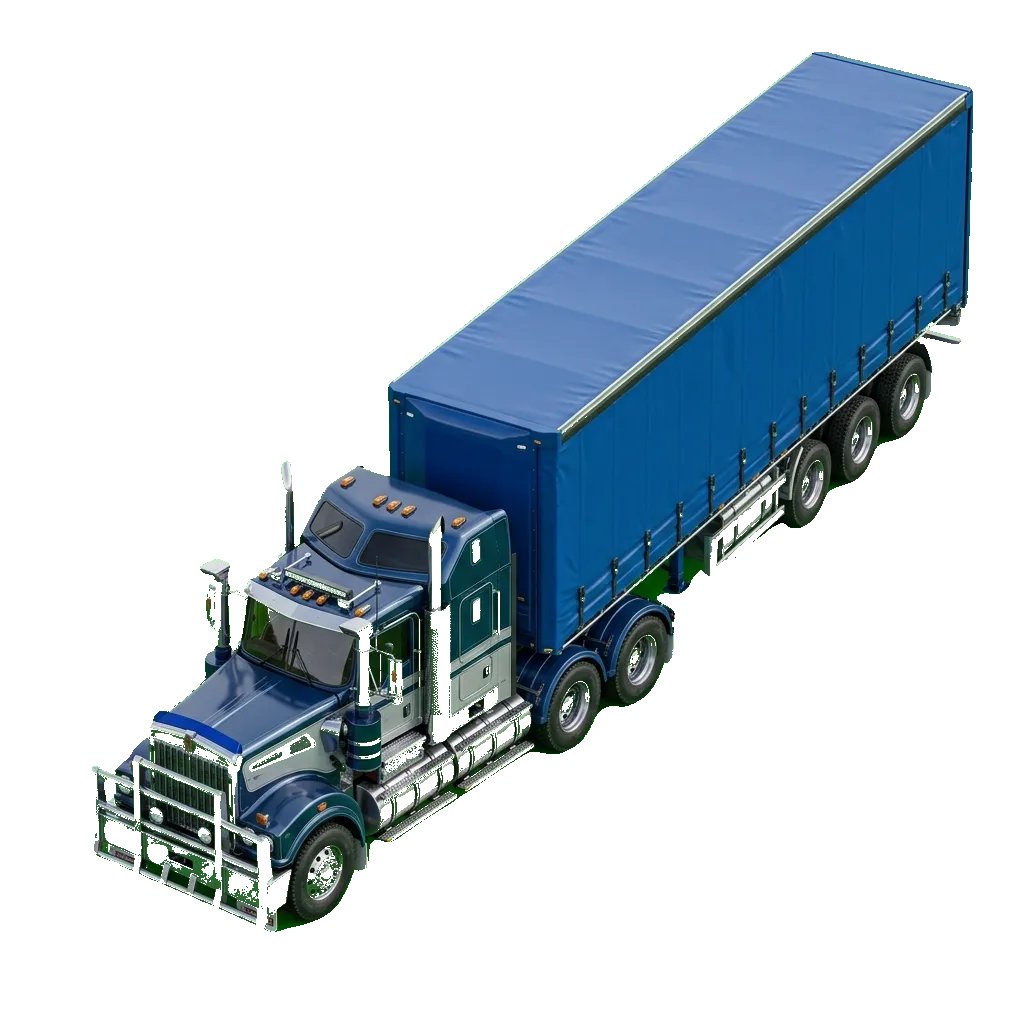 Heavy delivery truck crossing a bridge on an Australian regional highway